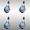 Service Caster 5 Inch 316SS Blue Poly Swivel 1-5/8 Inch Expanding Stem Caster Set Brake SCC SCC-SS316EX20S514-PPUBBLUE-TLB-158-4 - alternate 1